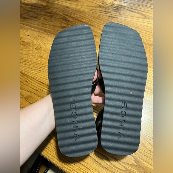 Vince Samuela Ankle Strap Black and Brown Leather Sandals Size 8.5 - Picture 6 of 6